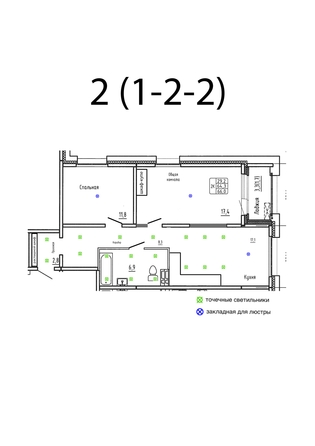 
  Продается 2-комн. квартира 66 м², в ЖК Гренландия, Лес дом №6. Фото 1.