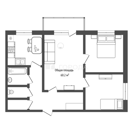 
  Продается 4-комн. квартира 60.2 м². Фото 18.
