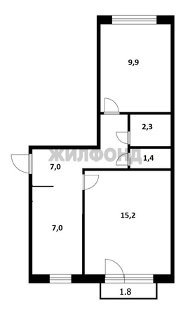 
  Продается 2-комн. квартира 43.4 м². Фото 9.