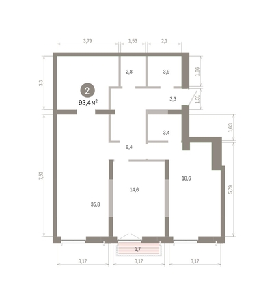 
  Продается 2-комн. квартира 93.43 м², в ЖК Европейский берег, дом 45. Фото 1.