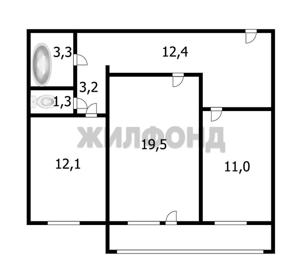 
  Продается 2-комн. квартира 63 м². Фото 18.