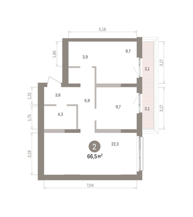 
  Продается 2-комн. квартира 66.47 м², в ЖК Европейский берег, дом 32. Фото 1.