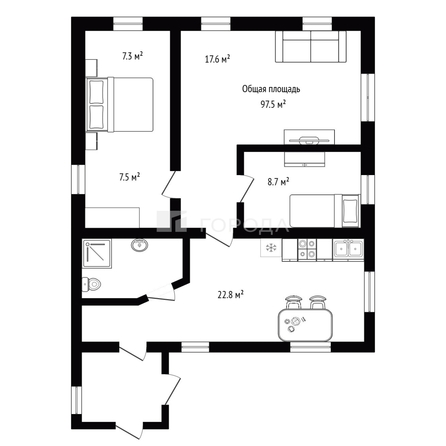 
  Продается дом 97.5 м². Фото 2.