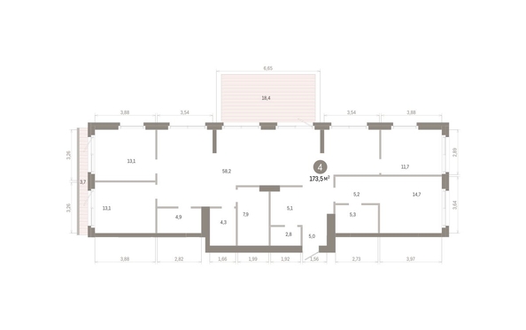 
  Продается 4-комн. квартира 173.51 м², в ЖК Город на озере. Фото 1.