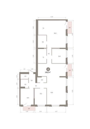 
  Продается 4-комн. квартира 168.46 м², в ЖК Город на озере. Фото 1.