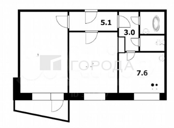 
  Продается 2-комн. квартира 52.4 м². Фото 11.