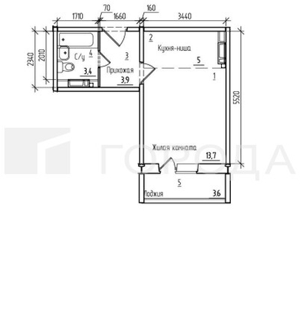 
  Сдается 1-комн. квартира 26 м². Фото 8.