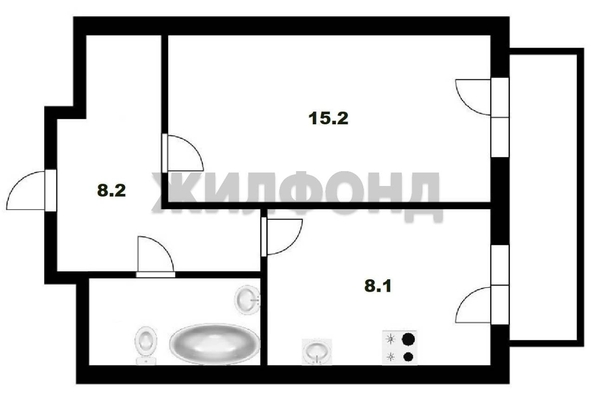 
  Продается 1-комн. квартира 37.03 м², в ЖК Гурьевский, дом 1 корпус 1. Фото 28.