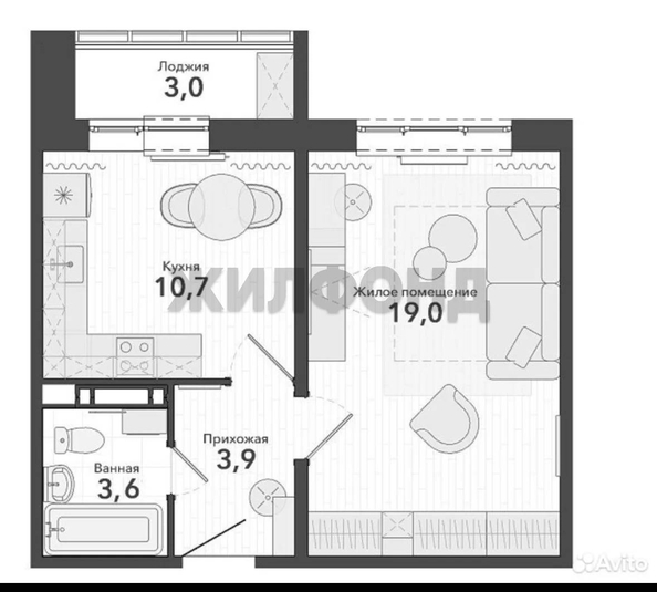 
  Продается 1-комн. квартира 36.3 м², в ЖК Околица, дом 5. Фото 6.