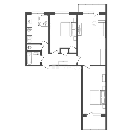 
  Продается 3-комн. квартира 61.1 м². Фото 12.