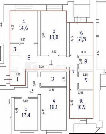 
  Продается 3-комн. квартира 88.8 м². Фото 25.
