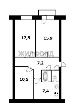 
  Продается 3-комн. квартира 56.6 м². Фото 16.