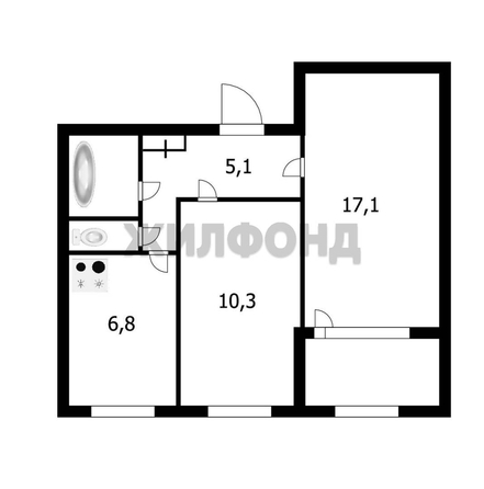 
  Продается 2-комн. квартира 43.3 м². Фото 13.