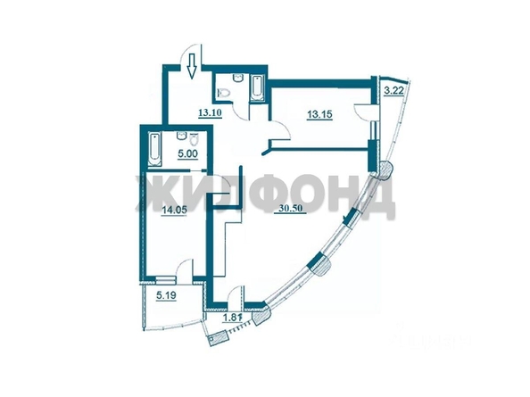 
  Продается 3-комн. квартира 92.3 м², в ЖК Флотилия. Фото 21.
