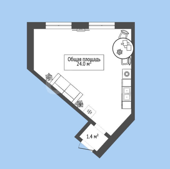 
  Продается комната 24 м². Фото 18.