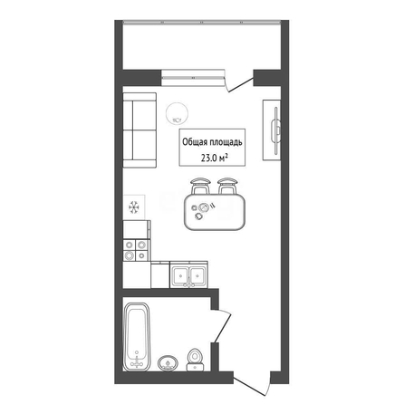 
  Продается студия 23 м². Фото 21.