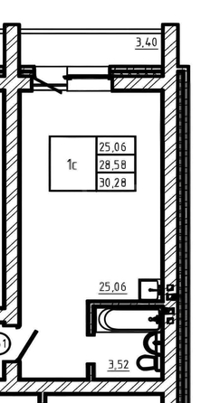 
  Продается студия 28.7 м². Фото 1.