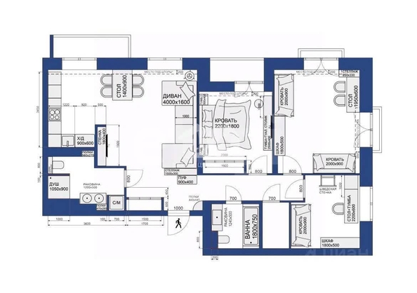 
  Продается 3-комн. квартира 93.7 м². Фото 1.