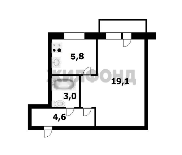 
  Продается 1-комн. квартира 32.5 м². Фото 9.