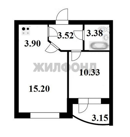 
  Продается 1-комн. квартира 38 м². Фото 24.