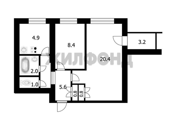 
  Продается 2-комн. квартира 43.9 м². Фото 1.