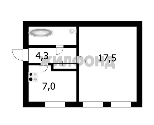 
  Продается 1-комн. квартира 32.9 м². Фото 13.