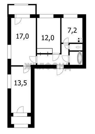 
  Продается 3-комн. квартира 63.7 м². Фото 16.