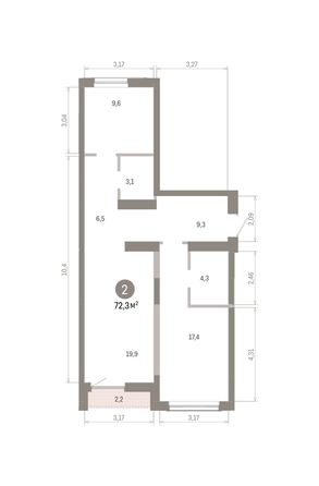 
  Продается 2-комн. квартира 72.31 м², в ЖК Европейский берег, дом 46. Фото 1.