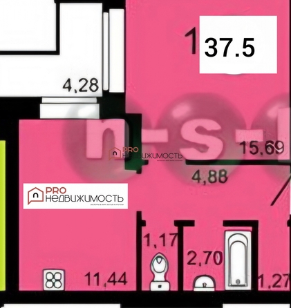 
  Продается 1-комн. квартира 37.5 м². Фото 16.