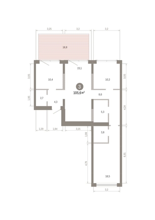 
  Продается 3-комн. квартира 105.56 м², в ЖК Европейский берег, дом 46. Фото 1.