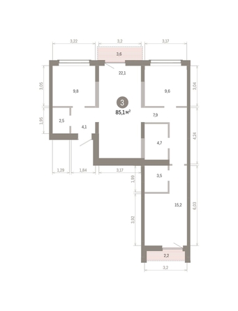 
  Продается 3-комн. квартира 85.07 м², в ЖК Европейский берег, дом 46. Фото 1.