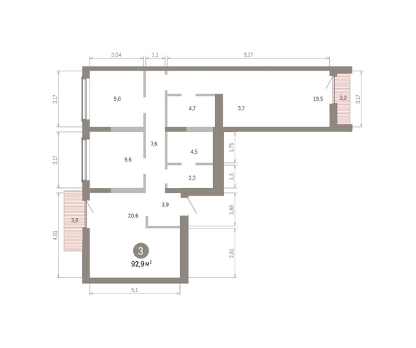 
  Продается 3-комн. квартира 92.92 м², в ЖК Европейский берег, дом 46. Фото 1.