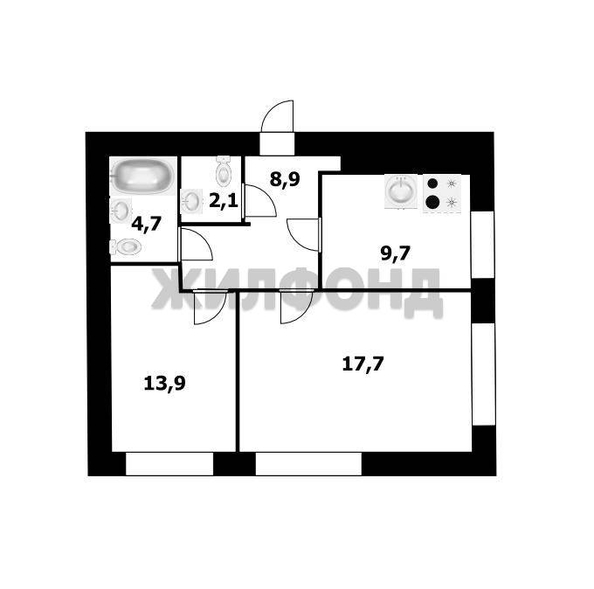 
  Продается 2-комн. квартира 56.9 м², в ЖК На Королева, дом 2. Фото 5.