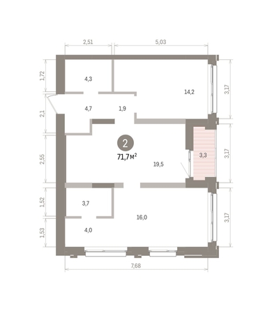 
  Продается 2-комн. квартира 71.67 м², в ЖК Европейский берег, дом 32. Фото 1.
