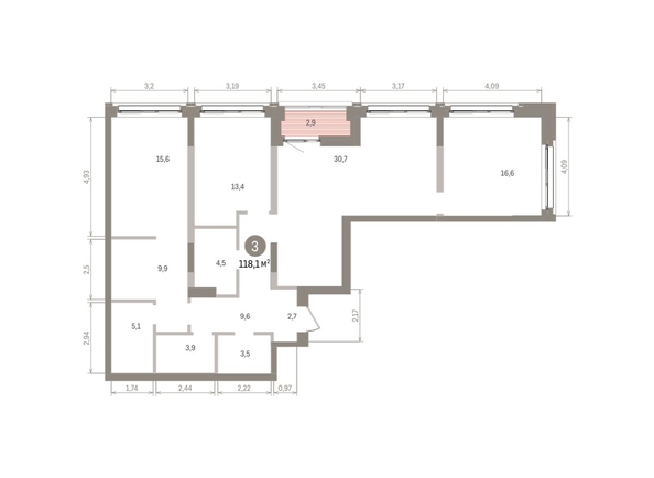 
  Продается 3-комн. квартира 118.1 м², в ЖК Европейский берег, дом 32. Фото 1.