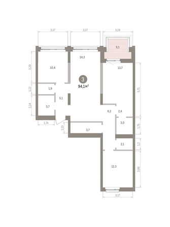 
  Продается 3-комн. квартира 94.81 м², в ЖК Европейский берег, дом 32. Фото 1.