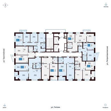 
  Продается 2-комн. квартира 54.56 м², в ЖК Салют, дом 1. Фото 1.