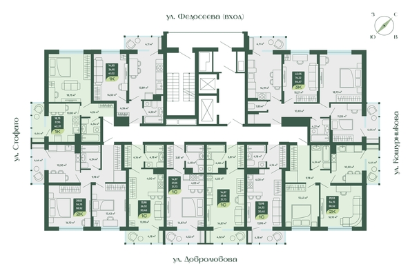 
  Продается 3-комн. квартира 84.67 м², в ЖК Мичурин. Фото 1.