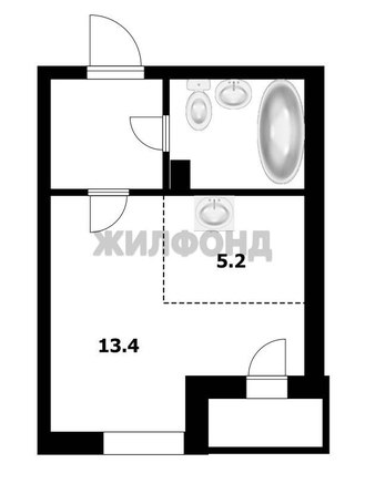 
  Продается студия 27.9 м², в ЖК Дежнёв, дом 4. Фото 8.