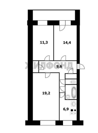 
  Продается 3-комн. квартира 66.4 м². Фото 23.