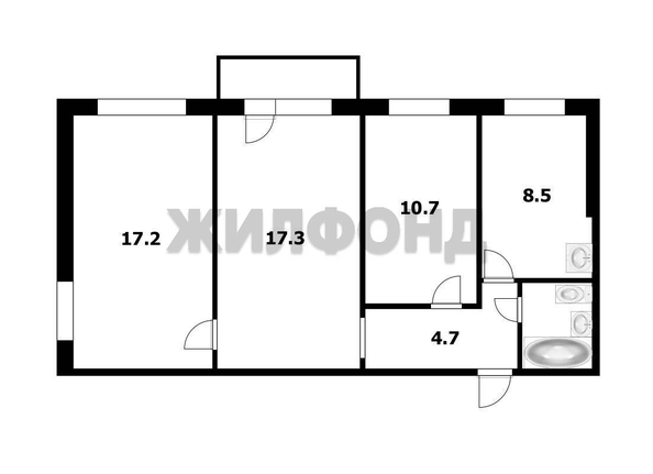 
  Продается 4-комн. квартира 61.9 м². Фото 36.
