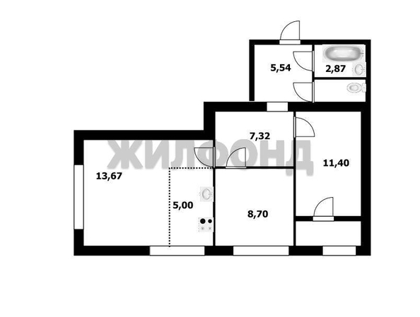 
  Продается 3-комн. квартира 57.5 м². Фото 1.