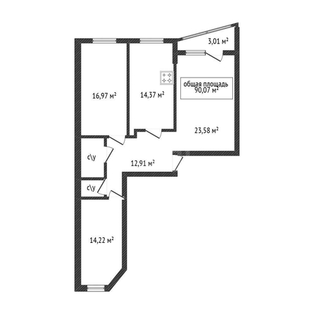
  Продается 3-комн. квартира 90 м². Фото 2.