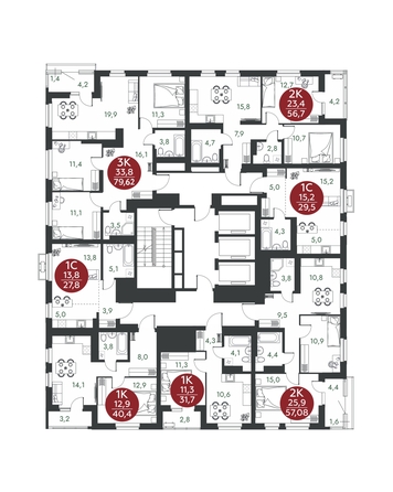 
  Продается 3-комн. квартира 79.62 м², в ЖК Скандинавские кварталы, дом 1. Фото 1.