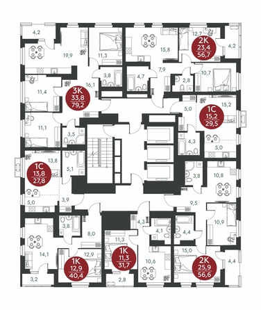 
  Продается 3-комн. квартира 79.2 м², в ЖК Скандинавские кварталы, дом 1. Фото 1.