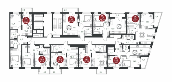 
  Продается 2-комн. квартира 45.86 м², в ЖК Скандинавские кварталы, дом 1. Фото 1.
