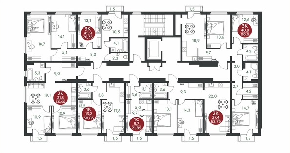 
  Продается 3-комн. квартира 76.35 м², в ЖК Скандинавские кварталы, дом 1. Фото 1.
