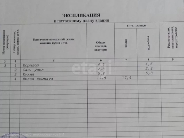 
  Продается 1-комн. квартира 31.1 м². Фото 6.