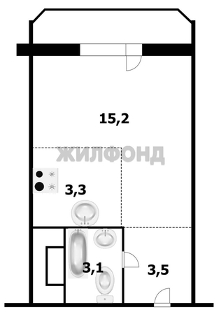 
  Продается студия 25.1 м². Фото 10.