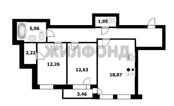 
  Продается 2-комн. квартира 77 м², в ЖК Просвещение. Фото 23.